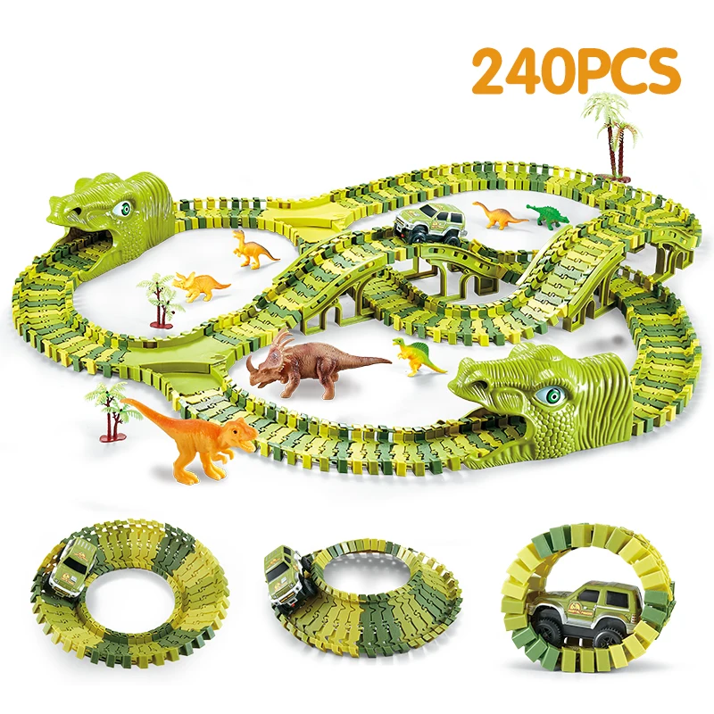 Dinosaur Railway Toy Car Track Racing Track Toy Set Educational Bend Flexible Race Track Flash Light Car Toys For Children Boys
Dinosaur Railway Toy Car Track Racing Track Toy Set Educational Bend Flexible Race Track Flash Light Car Toys For Children Boys