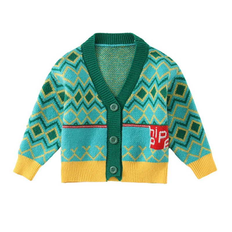 Children's 2021 New Girls Knit Cardigan Jacket Plaid Boys Sweater Buttoned Fashion Trend baby sweater 
Children's 2021 New Girls Knit Cardigan Jacket Plaid Boys Sweater Buttoned Fashion Trend baby sweater