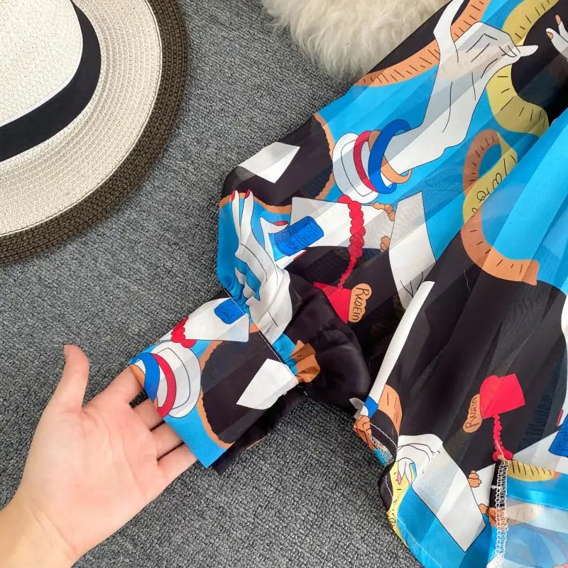 New Women's Chiffon Shirts Printed Bow Collar Lantern Sleeve Blouse Female Casual Single Breasted Slim Shirt Top for Women
New Women's Chiffon Shirts Printed Bow Collar Lantern Sleeve Blouse Female Casual Single Breasted Slim Shirt Top for Women
