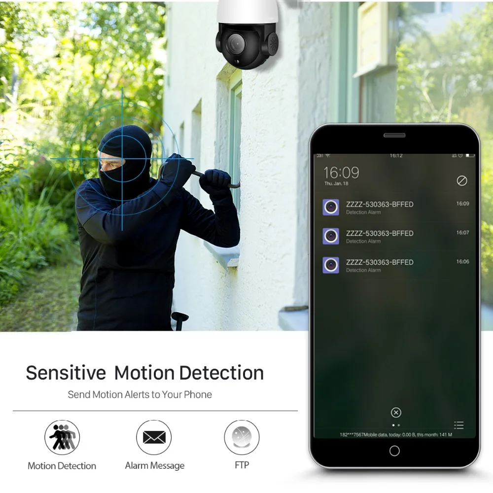 ANBIUX 1080P 30X Optical Zoom Wireless PTZ IP Camera Two Way Audio WIFI Outdoor CCTV Security Video Camera 80M Night Vision
ANBIUX 1080P 30X Optical Zoom Wireless PTZ IP Camera Two Way Audio WIFI Outdoor CCTV Security Video Camera 80M Night Vision