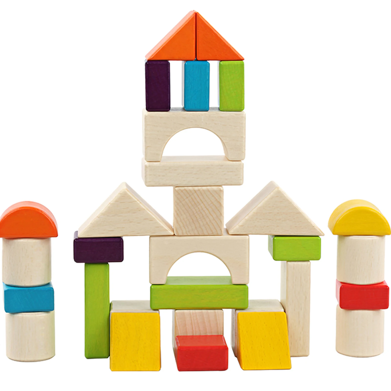 30Pcs Natural Wooden Colorful Building Blocks Educational Montessori Toys Stable Building Set Toys for Toddlers Kids Boys Girls
30Pcs Natural Wooden Colorful Building Blocks Educational Montessori Toys Stable Building Set Toys for Toddlers Kids Boys Girls