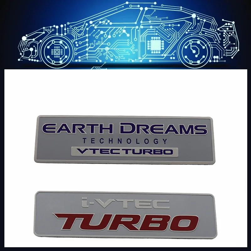 I-VTEC TURBO Earth Dreams для автомобильного капота брызговик эмблема значок наклейка -