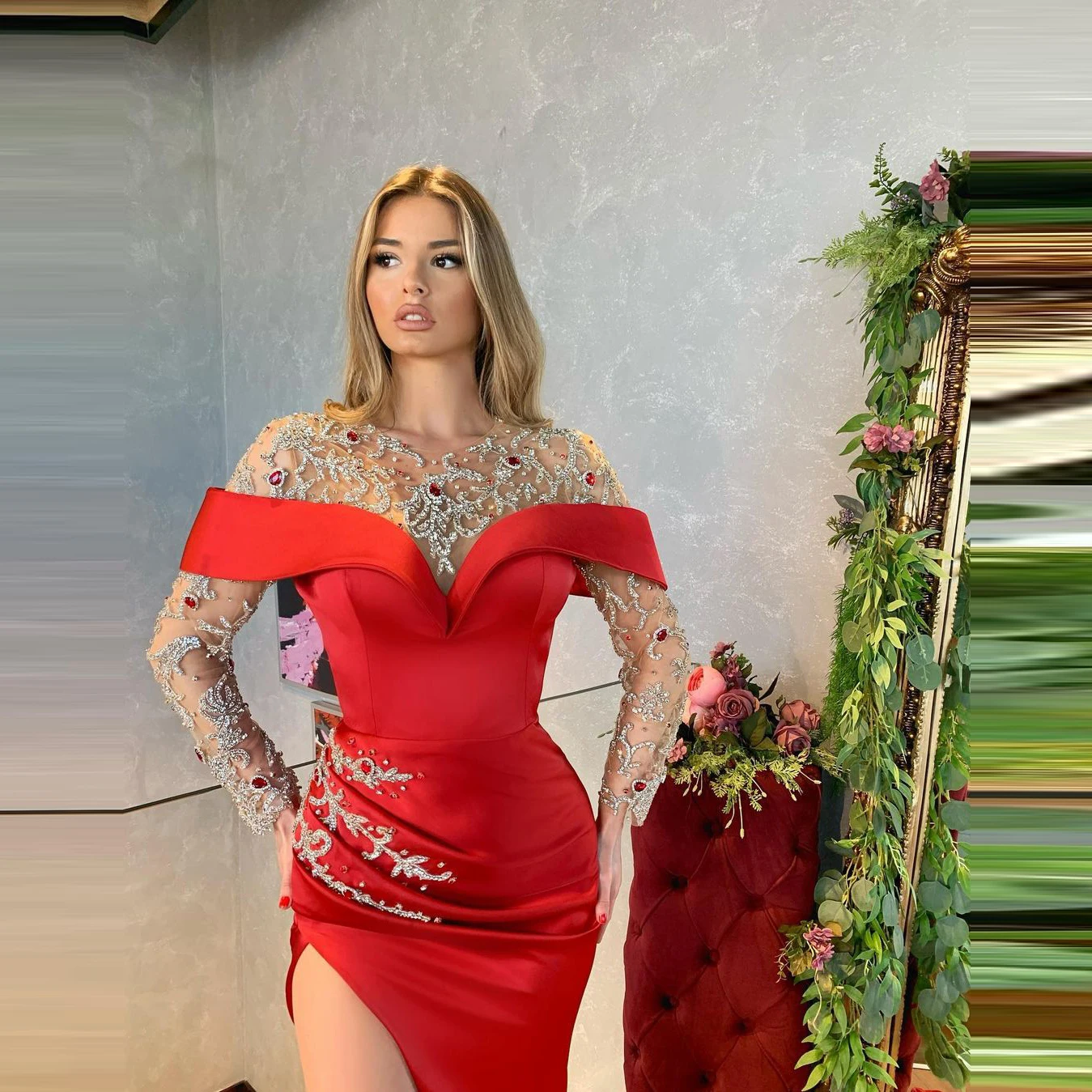 Женское атласное платье-русалка, роскошное вечернее платье с длинным рукавом-крылышком, разрезом сбоку, размера плюс
Женское атласное платье-русалка, роскошное вечернее платье с длинным рукавом-крылышком, разрезом сбоку, размера плюс