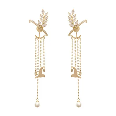 Ear Clip Women's 925 Silver Needle Gold Ear Earrings Clip Long Tassel Seagull Before And After Two Dai Fugu Sweet Luxury Banquet
Ear Clip Women's 925 Silver Needle Gold Ear Earrings Clip Long Tassel Seagull Before And After Two Dai Fugu Sweet Luxury Banquet
