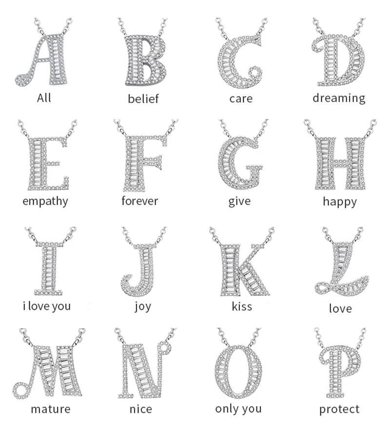 S925 sterling silver English pendant necklace, feminine girl A-Z letter collar exquisite jewelry Christmas gift
S925 sterling silver English pendant necklace, feminine girl A-Z letter collar exquisite jewelry Christmas gift