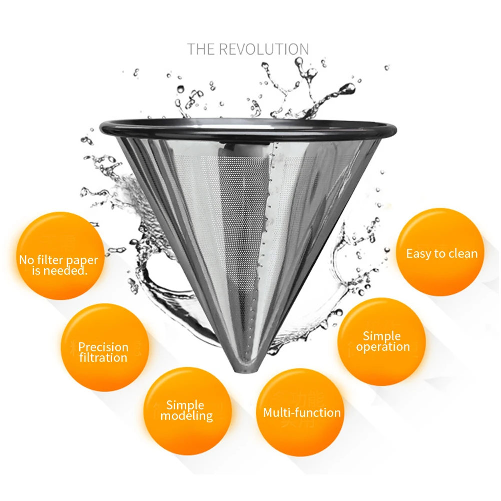 Coffee Filter Portable Kitchen Mesh Tea Tools Pour Over Stainless Steel Funnel Dripper Holder Cup Reusable Accessories Home
Coffee Filter Portable Kitchen Mesh Tea Tools Pour Over Stainless Steel Funnel Dripper Holder Cup Reusable Accessories Home