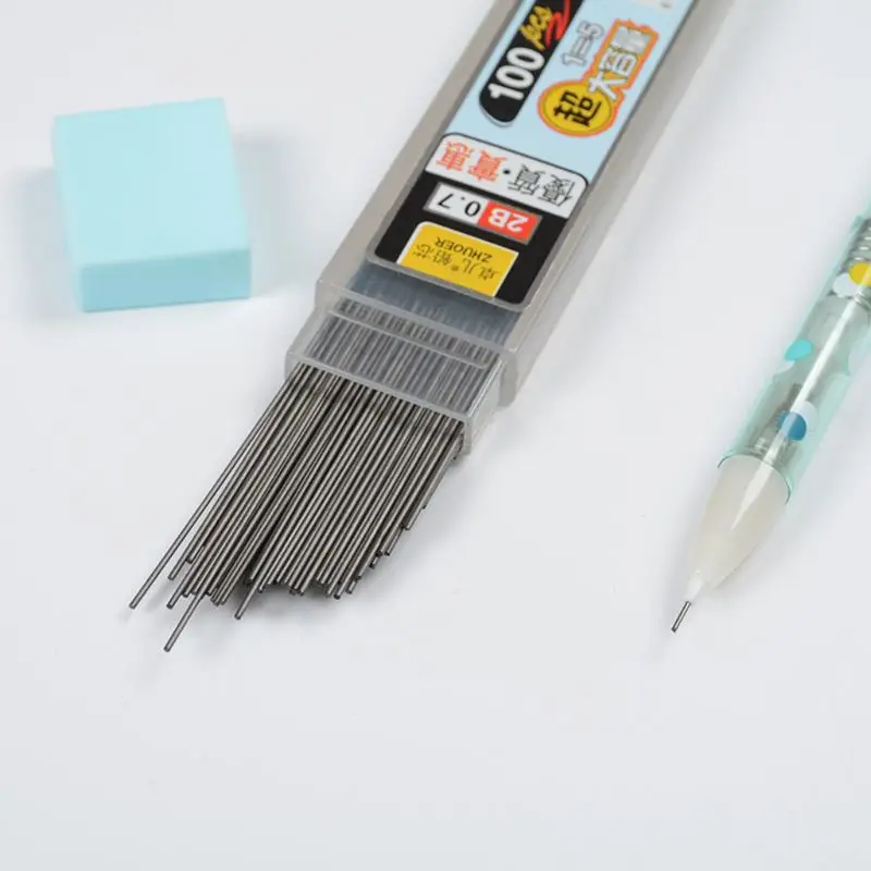 100Pcs/Box 0.5mm 0.7mm Graphite Lead 2B Mechanical Pencil Refill Plastic Automatic Pencil Lead for School College Student
100Pcs/Box 0.5mm 0.7mm Graphite Lead 2B Mechanical Pencil Refill Plastic Automatic Pencil Lead for School College Student
