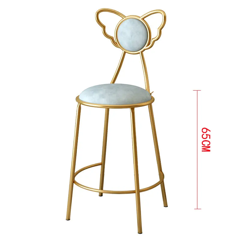 Nordic bar chair iron fashion high chair tea shop front cafe backrest bar stool home simple
Nordic bar chair iron fashion high chair tea shop front cafe backrest bar stool home simple