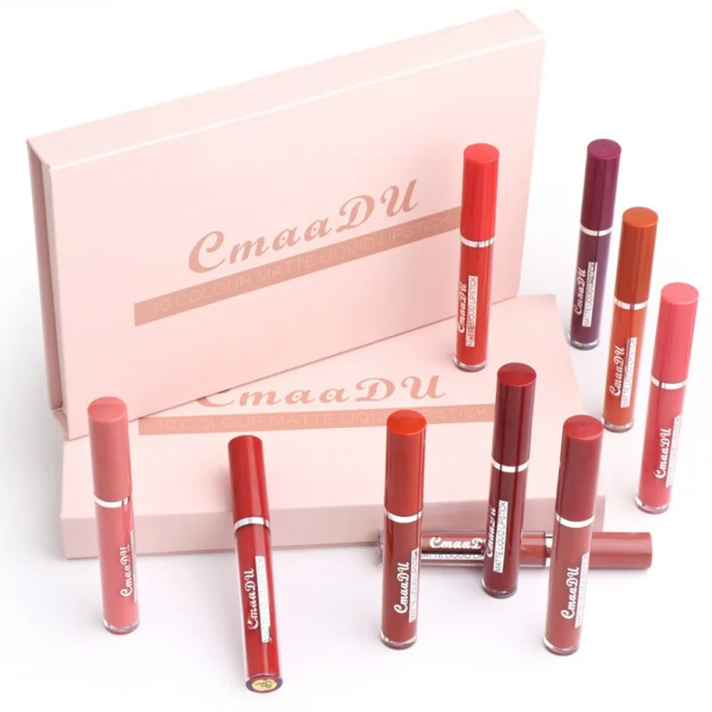 10 Colors Velvet Matte Liquid Lipstick Set Matte Lip Gloss Makeup Waterproof Long Lasting Makeup Non-Stick Cup
10 Colors Velvet Matte Liquid Lipstick Set Matte Lip Gloss Makeup Waterproof Long Lasting Makeup Non-Stick Cup