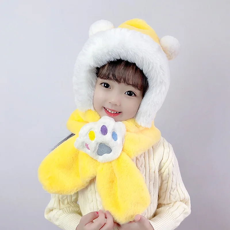 Baby Integrated Hat Scarf Autumn and Winter Plush Infant Face and Ear Protection Warm Hat Lovely Children's Hat
Baby Integrated Hat Scarf Autumn and Winter Plush Infant Face and Ear Protection Warm Hat Lovely Children's Hat