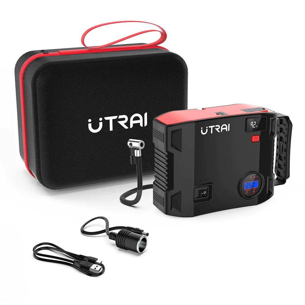 Jump Starter 24000mAh Powerful Car Battery Booster With Air Compressor Flashlight LED Car Emergency Power Bank Starting Device
Jump Starter 24000mAh Powerful Car Battery Booster With Air Compressor Flashlight LED Car Emergency Power Bank Starting Device