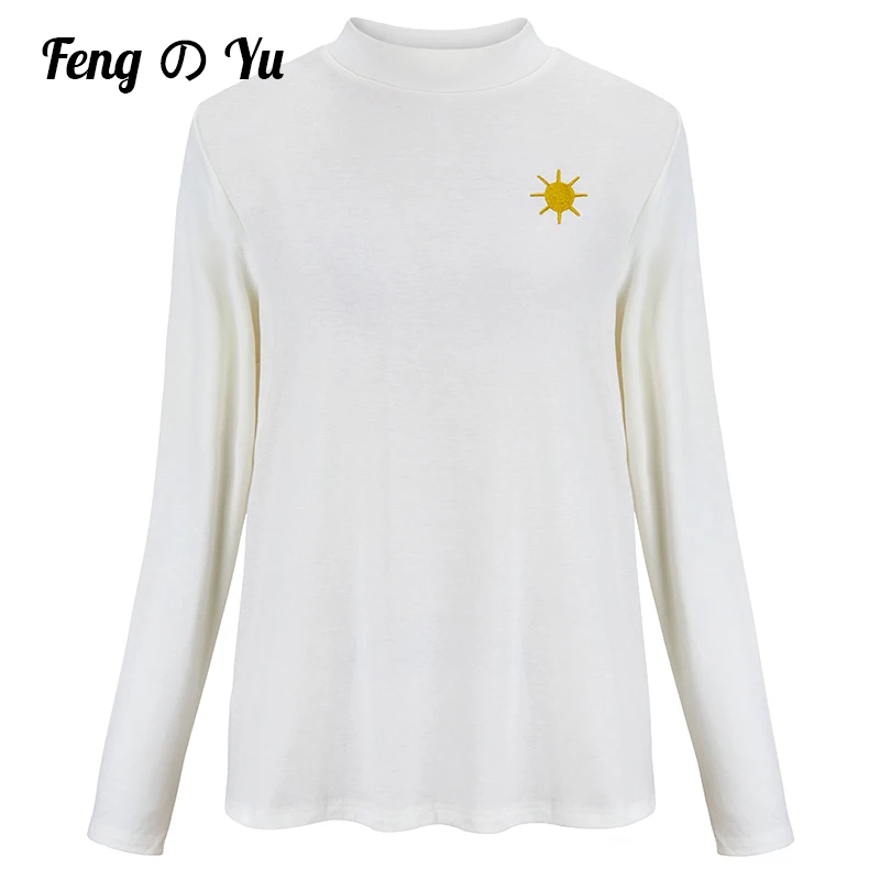 Pure Color Ladies Casual T Shirt Fashion Long Sleeved Bottoming Shirt High Neck SlimWhite all-match Top Half high collar
Pure Color Ladies Casual T Shirt Fashion Long Sleeved Bottoming Shirt High Neck SlimWhite all-match Top Half high collar