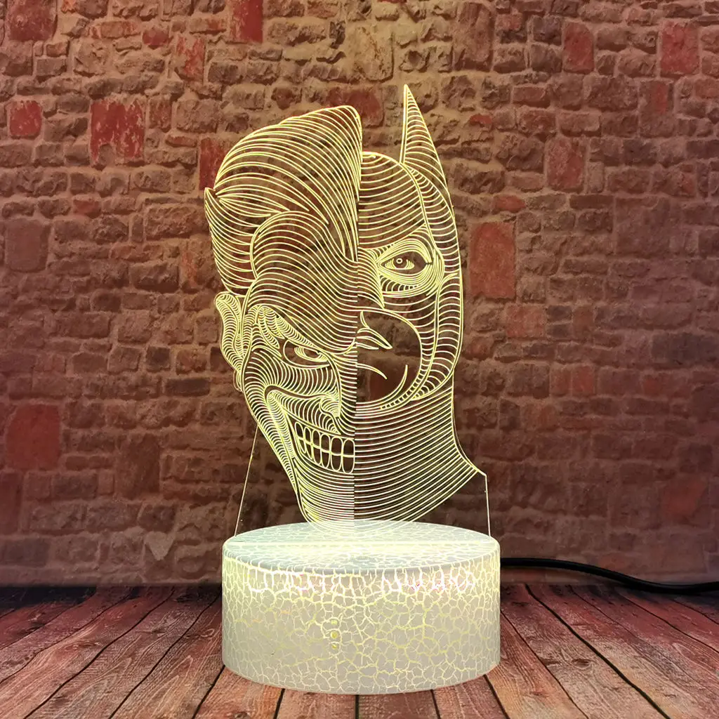 Funny 3D Illusion LED Desk Nightlight 7 Colors Changing Light Model The Joker action & toy figures boys
Funny 3D Illusion LED Desk Nightlight 7 Colors Changing Light Model The Joker action & toy figures boys