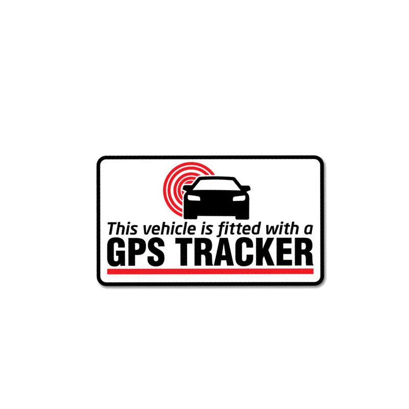 

11CM*6CM Warning Car Sticker PVC GPS Tracker Fitted Decal Car Accessories