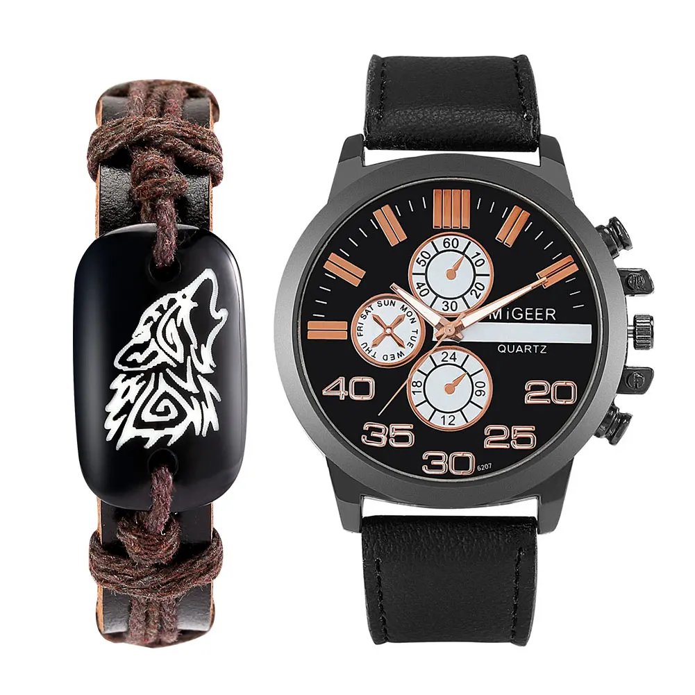 2020 Fashion Men Watch Set Quartz Movement Wrist Watch For Male Leather Luminous Strap Watch Simple Bracelet For Male Best Gift
2020 Fashion Men Watch Set Quartz Movement Wrist Watch For Male Leather Luminous Strap Watch Simple Bracelet For Male Best Gift