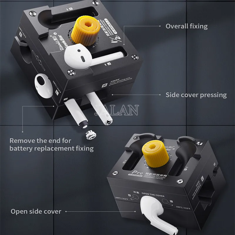 Qianli Earpods Repair Fixture For Airpods 1/2/Pro Opening Battery Disassembly Alignment Clamp Holder for Headphone Repair 
Qianli Earpods Repair Fixture For Airpods 1/2/Pro Opening Battery Disassembly Alignment Clamp Holder for Headphone Repair