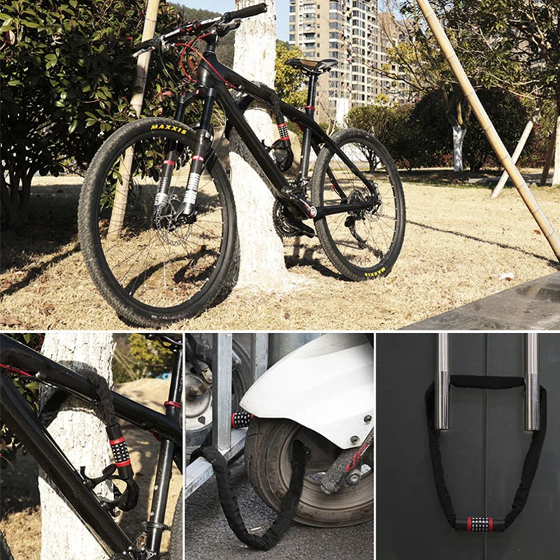 Bike Lock 4 Digital Code Password Cable Chain Lock Bicycle Alloy Steel Cycling Safety Anti-theft Motorcycle Scooter Lock BLK9041
Bike Lock 4 Digital Code Password Cable Chain Lock Bicycle Alloy Steel Cycling Safety Anti-theft Motorcycle Scooter Lock BLK9041