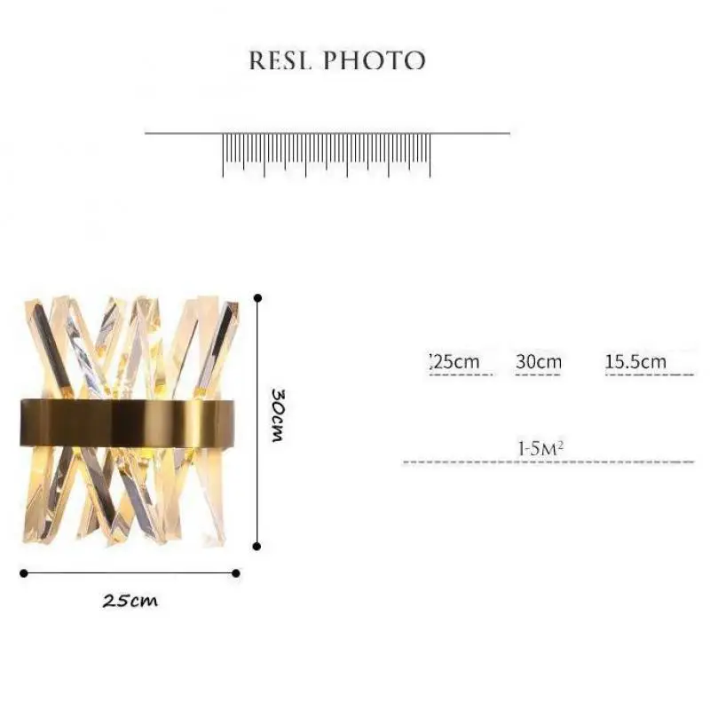 Nordic Modern Simple Crystal Wall Led Wall Light Bedside Study Living Room Background Wall Lamp Crystal Stairs Light Home Deco
Nordic Modern Simple Crystal Wall Led Wall Light Bedside Study Living Room Background Wall Lamp Crystal Stairs Light Home Deco