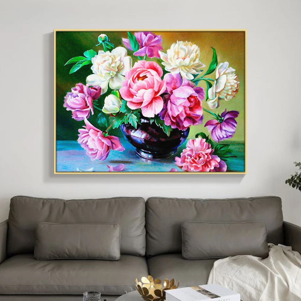 5d Diamond Painting Peony Flowers Round Diamond Embroidery Cross Stitch Kits Household Handmade DIY Home Decoration Crafts Art
5d Diamond Painting Peony Flowers Round Diamond Embroidery Cross Stitch Kits Household Handmade DIY Home Decoration Crafts Art