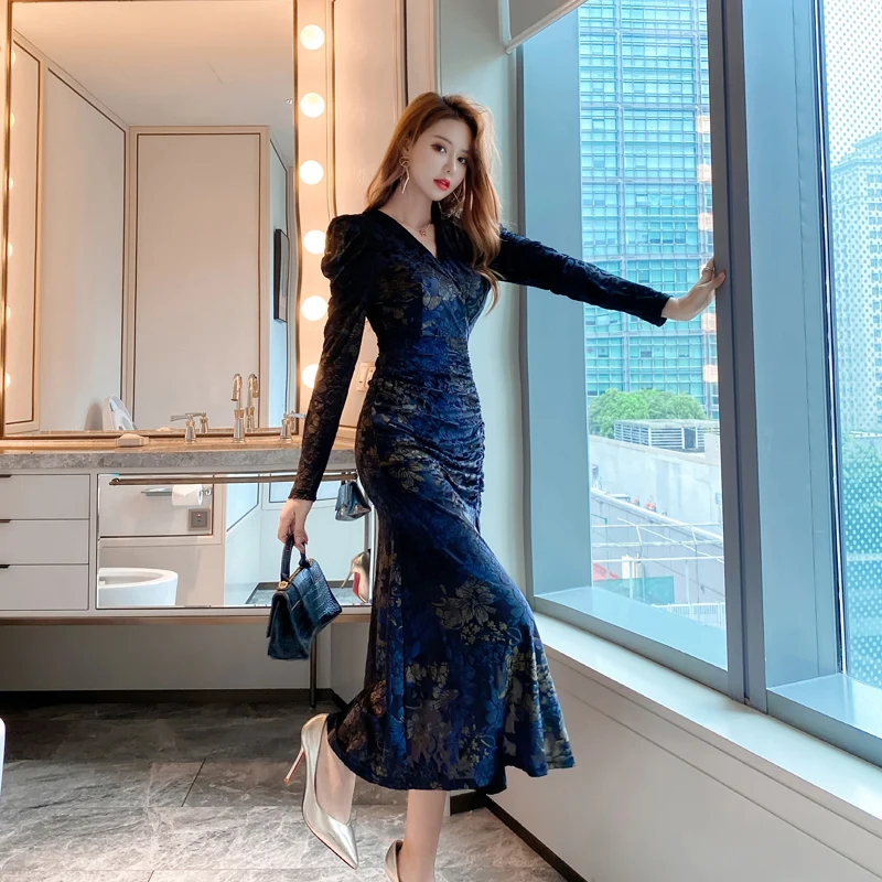 Fashion Dresses Verano V-neck Elegant Women's Dress Autumn 2021 Long Sleep Hip Wrap Black Print Female Clothing Woman Clothes
Fashion Dresses Verano V-neck Elegant Women's Dress Autumn 2021 Long Sleep Hip Wrap Black Print Female Clothing Woman Clothes