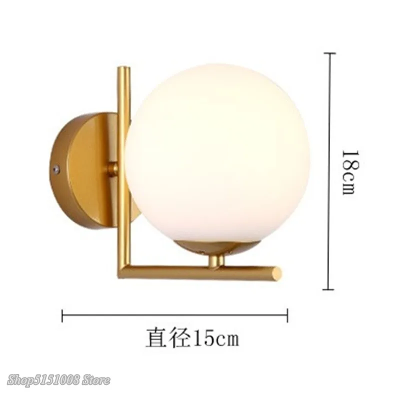 Nordic Glass Ball Wall Lamps Modern Bedroom Gold Led Wall Light Fixture Industrial Sconce Lamp Home Loft Decor E27 110V 220V
Nordic Glass Ball Wall Lamps Modern Bedroom Gold Led Wall Light Fixture Industrial Sconce Lamp Home Loft Decor E27 110V 220V