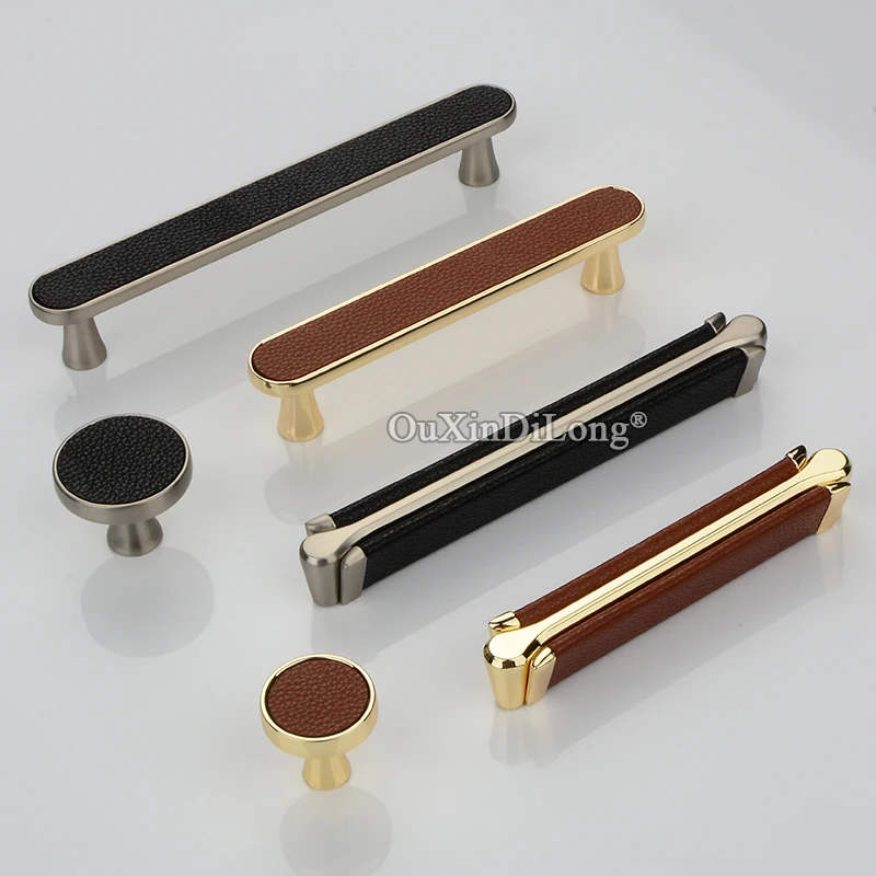 European Elegant 10PCS Leather Kitchen Cabinet Door Handles Cupboard Wardrobe TV Cabinet Pulls Furniture Handles and Knobs
European Elegant 10PCS Leather Kitchen Cabinet Door Handles Cupboard Wardrobe TV Cabinet Pulls Furniture Handles and Knobs