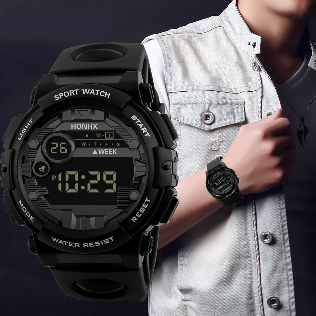 Men's Sport Casual LED Watches Men Digital Clock Multi-Functional Rubber Man Fitness Army Military Electronic Watch Reloj Hombre
Men's Sport Casual LED Watches Men Digital Clock Multi-Functional Rubber Man Fitness Army Military Electronic Watch Reloj Hombre