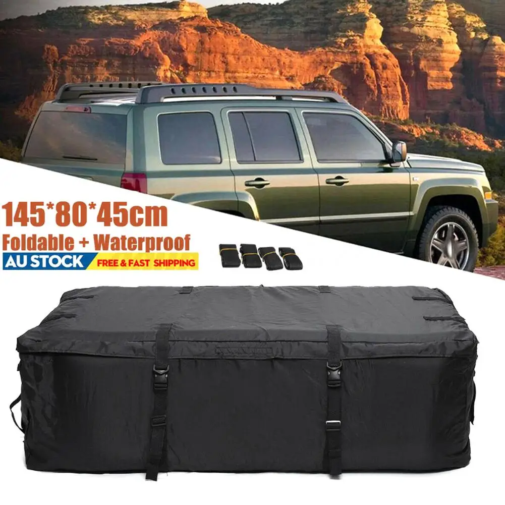 145x80x45cm Large Waterproof Car Cargo Roof Bag Rooftop Luggage Carrier Black Storage Cube Bag Travel SUV Van For Cars
145x80x45cm Large Waterproof Car Cargo Roof Bag Rooftop Luggage Carrier Black Storage Cube Bag Travel SUV Van For Cars