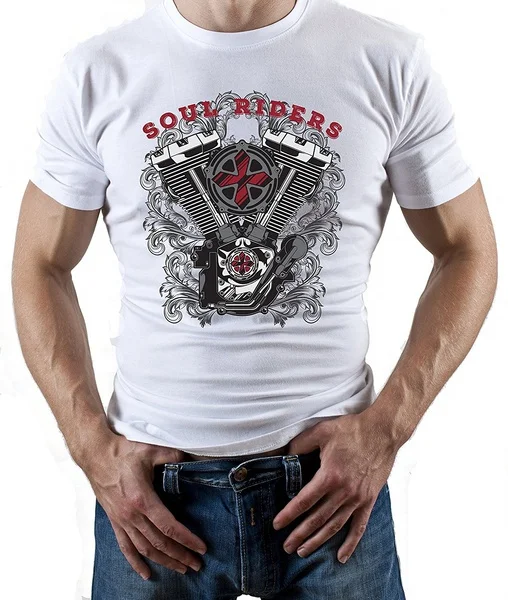 Soul Riders - Mens Motorbike T-Shirt Biker American Motorcycles Bike Casual Short Sleeve Men's Fitness T Shirt- White
Soul Riders - Mens Motorbike T-Shirt Biker American Motorcycles Bike Casual Short Sleeve Men's Fitness T Shirt- White