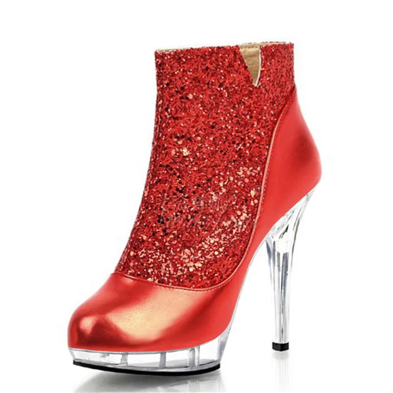 New Sexy Women/Girl's Boots 13cm High Heels Boots Platform Shoes Pole Dance Shoes Shinning Ankle Boots
New Sexy Women/Girl's Boots 13cm High Heels Boots Platform Shoes Pole Dance Shoes Shinning Ankle Boots