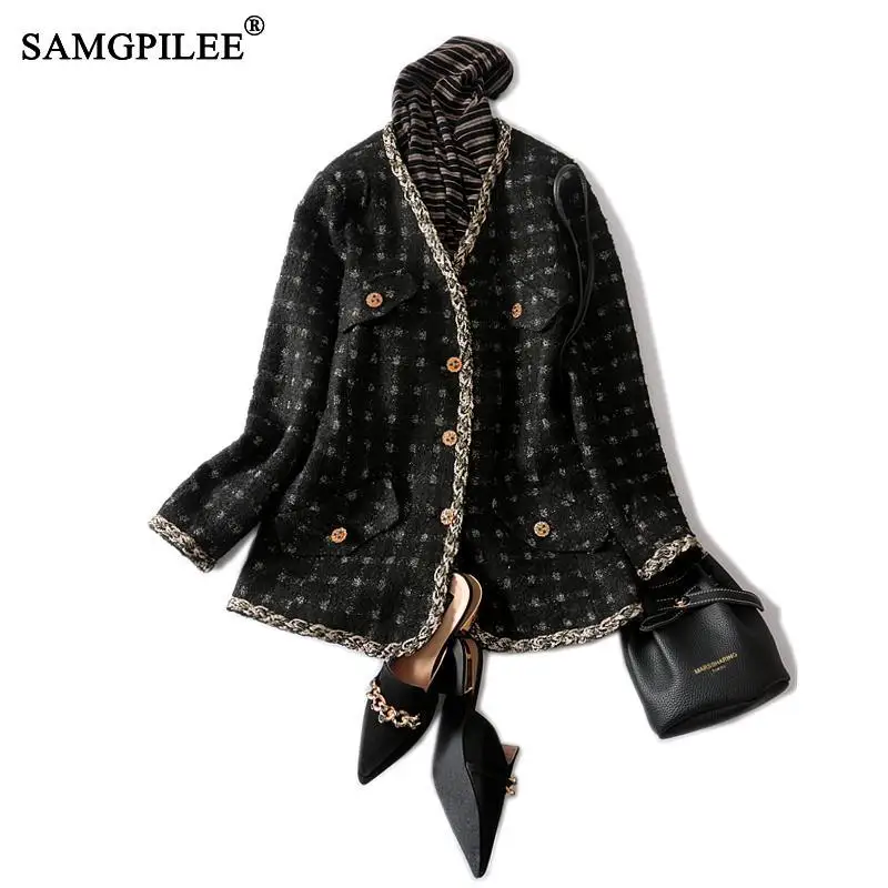 Woman Coats Autumn Winter 2021 Full Sleeve Solid V-neck Single Breasted Slim Office Lady Plus Size Women Coats And Jackets 4XL
Woman Coats Autumn Winter 2021 Full Sleeve Solid V-neck Single Breasted Slim Office Lady Plus Size Women Coats And Jackets 4XL