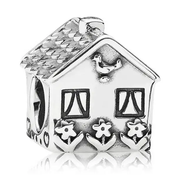 Genuine 925 Sterling Silver Charm Vintage House Shape Home Sweet Home Beads Fit Women fashion Bracelet & Necklace DIY Jewelry 
Genuine 925 Sterling Silver Charm Vintage House Shape Home Sweet Home Beads Fit Women fashion Bracelet & Necklace DIY Jewelry