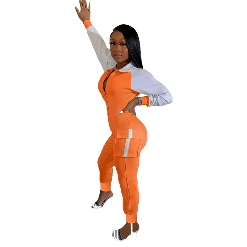 ZKYZWX Patchwork Bodycon Romper Womens Jumpsuits Long Sleeve Zip Fall Fashion Clothing Pocket One Piece Club Outfits Streetwear
ZKYZWX Patchwork Bodycon Romper Womens Jumpsuits Long Sleeve Zip Fall Fashion Clothing Pocket One Piece Club Outfits Streetwear