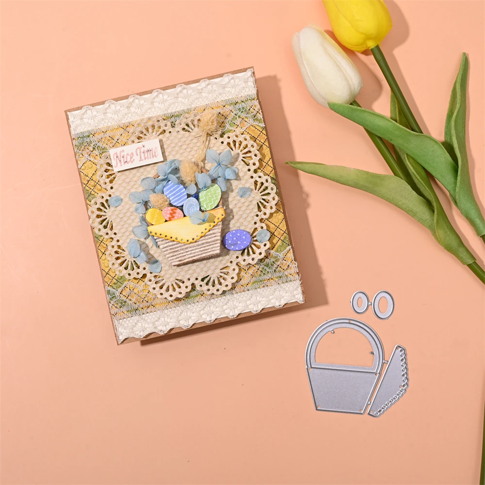 Kokorosa Easter Egg Metal Cutting Dies Gift Basket Stencil For DIY Scrapbooking Paper Card Decorative Craft Embossing Decoration
Kokorosa Easter Egg Metal Cutting Dies Gift Basket Stencil For DIY Scrapbooking Paper Card Decorative Craft Embossing Decoration