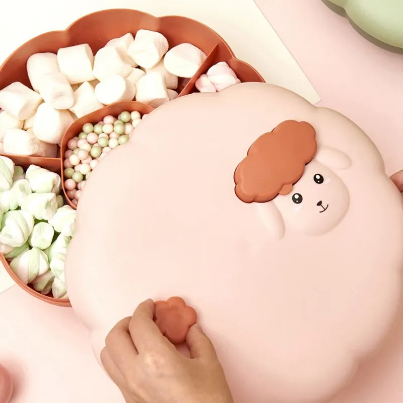 s-Plastic Household Fruit Tray Dried Fruit Tray New Year With Lid Split Grid Living Room Snacks Candy Box Nut Storage Box 
s-Plastic Household Fruit Tray Dried Fruit Tray New Year With Lid Split Grid Living Room Snacks Candy Box Nut Storage Box