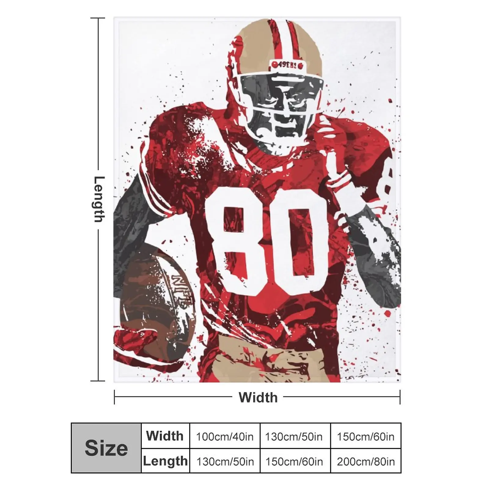 Blanket 80 Jerry Rice Ultra Soft Micro Fleece Cozy Lightweight Microfiber Flannel All Season Living Room Bedroom Vertical 
Blanket 80 Jerry Rice Ultra Soft Micro Fleece Cozy Lightweight Microfiber Flannel All Season Living Room Bedroom Vertical