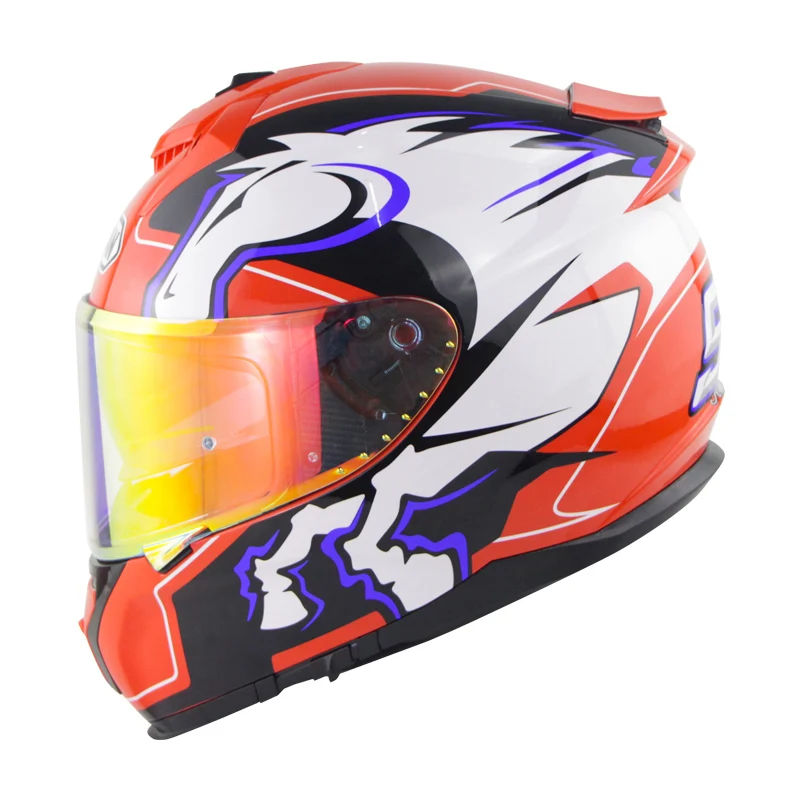 

Full Face Motorcycle Street Bike Helmet with Removable Lining DOT Approved Visor Sun Shield Sport Dirt Bike ATV Helmets for Men