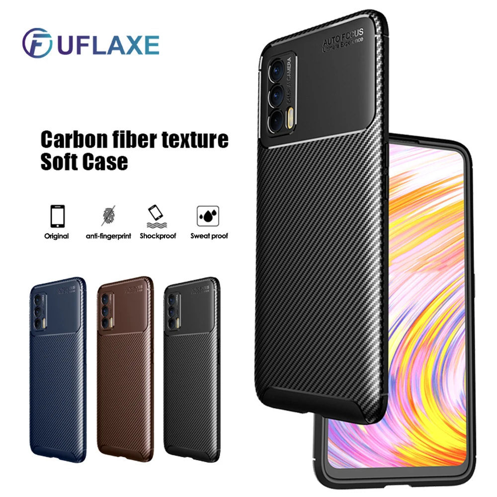 UFlaxe Soft Silicone Case for Realme V3 V5 V11 V13 V15 5G Carbon Fiber Texture Ultra-thin Shockproof Cover
UFlaxe Soft Silicone Case for Realme V3 V5 V11 V13 V15 5G Carbon Fiber Texture Ultra-thin Shockproof Cover