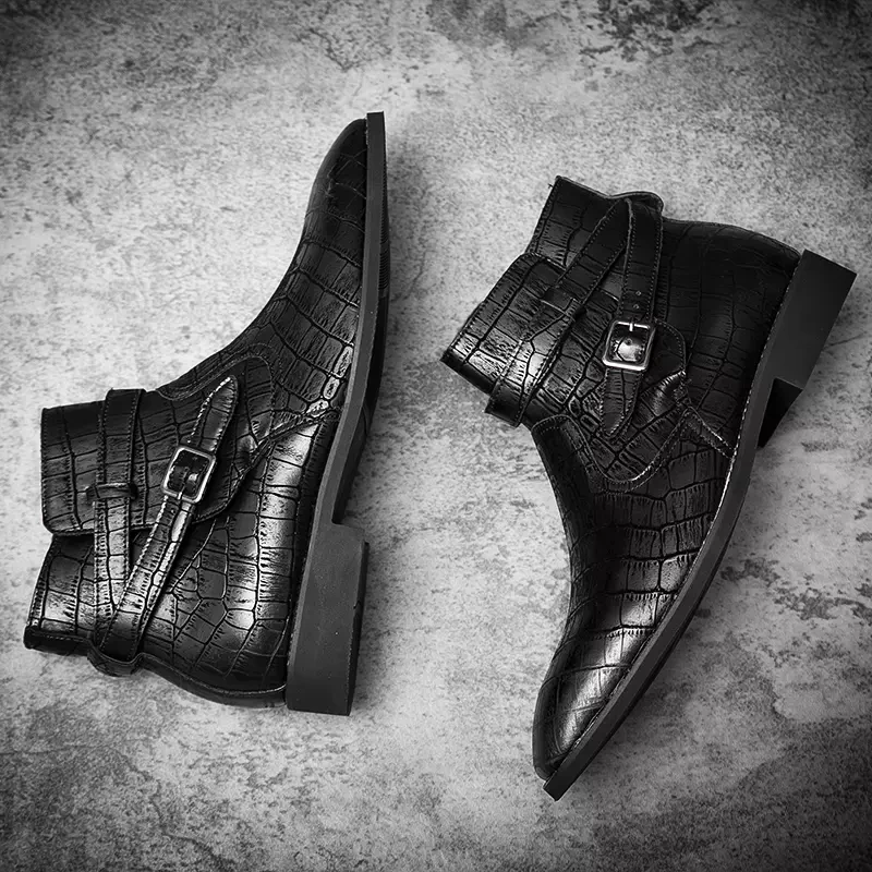 Winter Man Boots Casual Size 38-46 Ankle Male Shoes Non-Slip Black Man's Shoes Solid Metal Buckle Casual Business Boots 
Winter Man Boots Casual Size 38-46 Ankle Male Shoes Non-Slip Black Man's Shoes Solid Metal Buckle Casual Business Boots