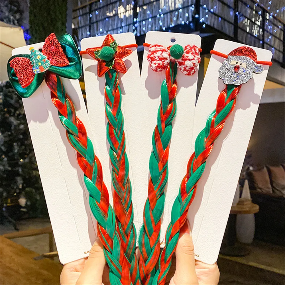Christmas Elk Santa Claus Headdress Hairpin Wig Braid Bow-Knot Hair Rope Antler Hair Clip Headwear Hair Accessories
Christmas Elk Santa Claus Headdress Hairpin Wig Braid Bow-Knot Hair Rope Antler Hair Clip Headwear Hair Accessories