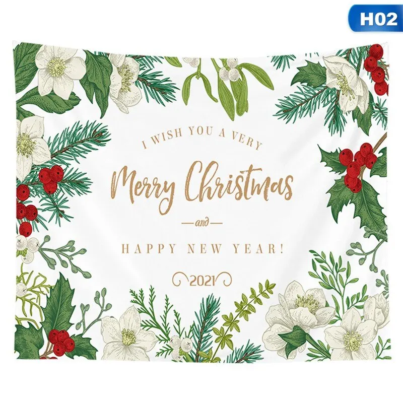 130 * 150cm Happy Christmas Print Tapestry Wall Hanging Background Home Decor Red Santa Claus Polyester Tapestry Room Wall Decor
130 * 150cm Happy Christmas Print Tapestry Wall Hanging Background Home Decor Red Santa Claus Polyester Tapestry Room Wall Decor