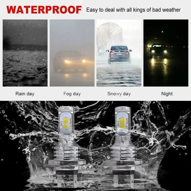 Set LED Headlights Super Bright Waterproof White 8000LM Auto Car Parts Replacement
Set LED Headlights Super Bright Waterproof White 8000LM Auto Car Parts Replacement