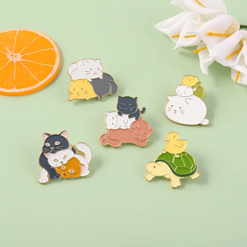 Cartoon Cute Cat Tortoise Brooch New Alloy Animal Series Brooch Simple All-match Colorful Kawaii Tortoise Fat Cat Brooch
Cartoon Cute Cat Tortoise Brooch New Alloy Animal Series Brooch Simple All-match Colorful Kawaii Tortoise Fat Cat Brooch