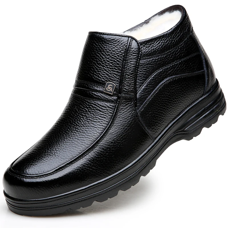 Men's winter outdoor cotton boots, middle-aged and elderly comfortable snow boots, plush leather warm casual shoes
Men's winter outdoor cotton boots, middle-aged and elderly comfortable snow boots, plush leather warm casual shoes