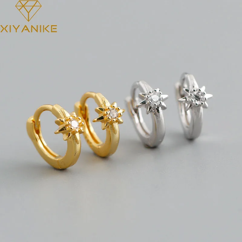 Серьги-кольца женские из серебра 925 пробы со звездой
Серьги-кольца женские из серебра 925 пробы со звездой