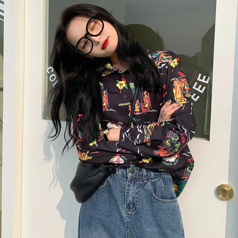 Harajuku Streetwear Plus Size Tops Women's Clothing Blouses Fashion Spring Long Sleeve Shirts INS Loose Ladies Tops Print New
Harajuku Streetwear Plus Size Tops Women's Clothing Blouses Fashion Spring Long Sleeve Shirts INS Loose Ladies Tops Print New