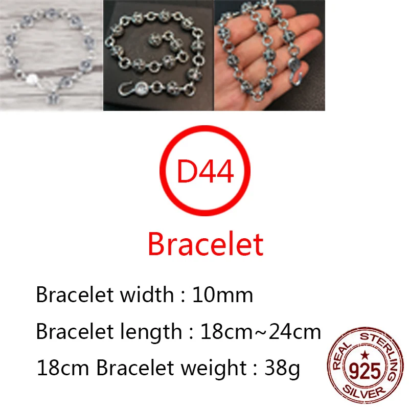 D44 S925 sterling silver bracelet couple personality retro punk hip-hop style anchor round beads simple shape birthday gift
D44 S925 sterling silver bracelet couple personality retro punk hip-hop style anchor round beads simple shape birthday gift