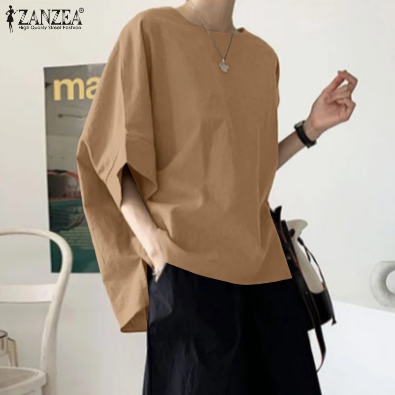 ZANZEA 2021 Female Elegant Autumn Women Casual Solid Blouse 3/4 Sleeve Cotton Shirt Oversized Vintage Work Chemise O Neck Tops
ZANZEA 2021 Female Elegant Autumn Women Casual Solid Blouse 3/4 Sleeve Cotton Shirt Oversized Vintage Work Chemise O Neck Tops