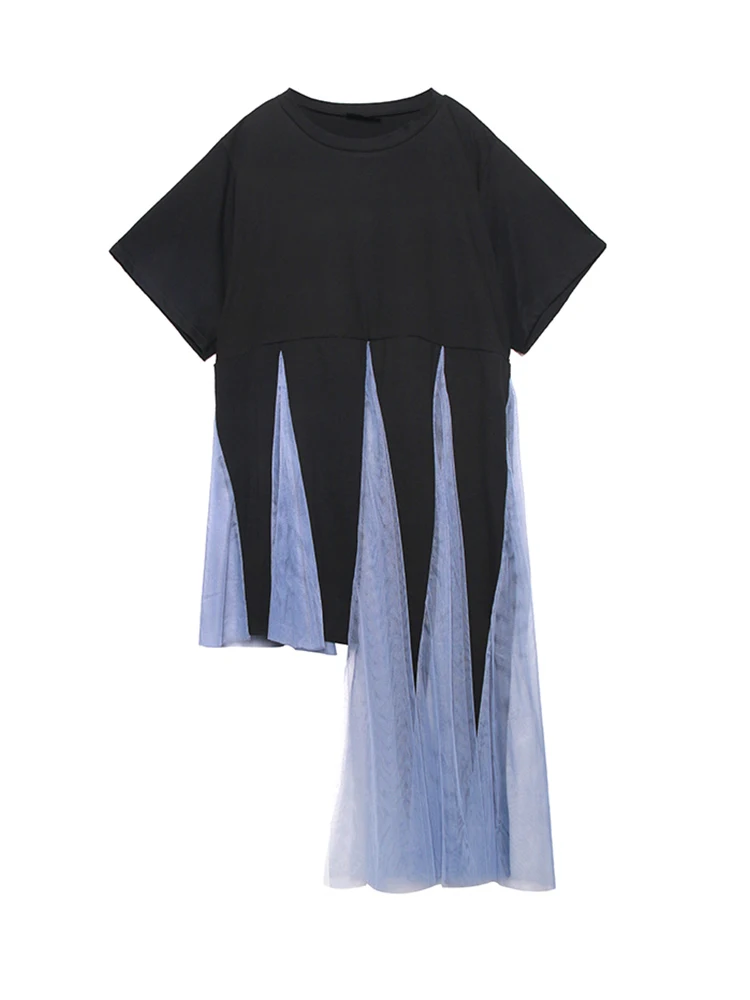 SuperAen 2021 Summer New Design Medium Length Loose O Neck T-shirt Women's Fashion Mesh Patchwork Tops
SuperAen 2021 Summer New Design Medium Length Loose O Neck T-shirt Women's Fashion Mesh Patchwork Tops