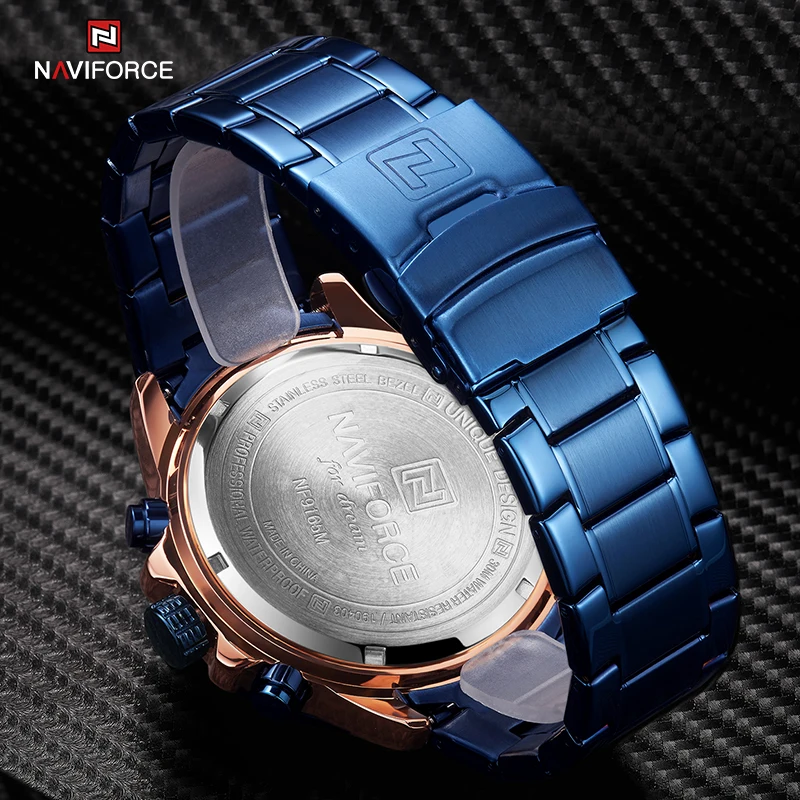NAVIFORCE Men's Watches Luxury Brand Military Analog Chronograph Quartz WristWatch Men Waterproof Stainless Steel Big Face Clock 
NAVIFORCE Men's Watches Luxury Brand Military Analog Chronograph Quartz WristWatch Men Waterproof Stainless Steel Big Face Clock
